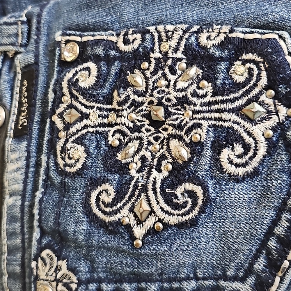 Miss Me Denim Blue Bootcut Jeans Style JP5361B Size 27‎